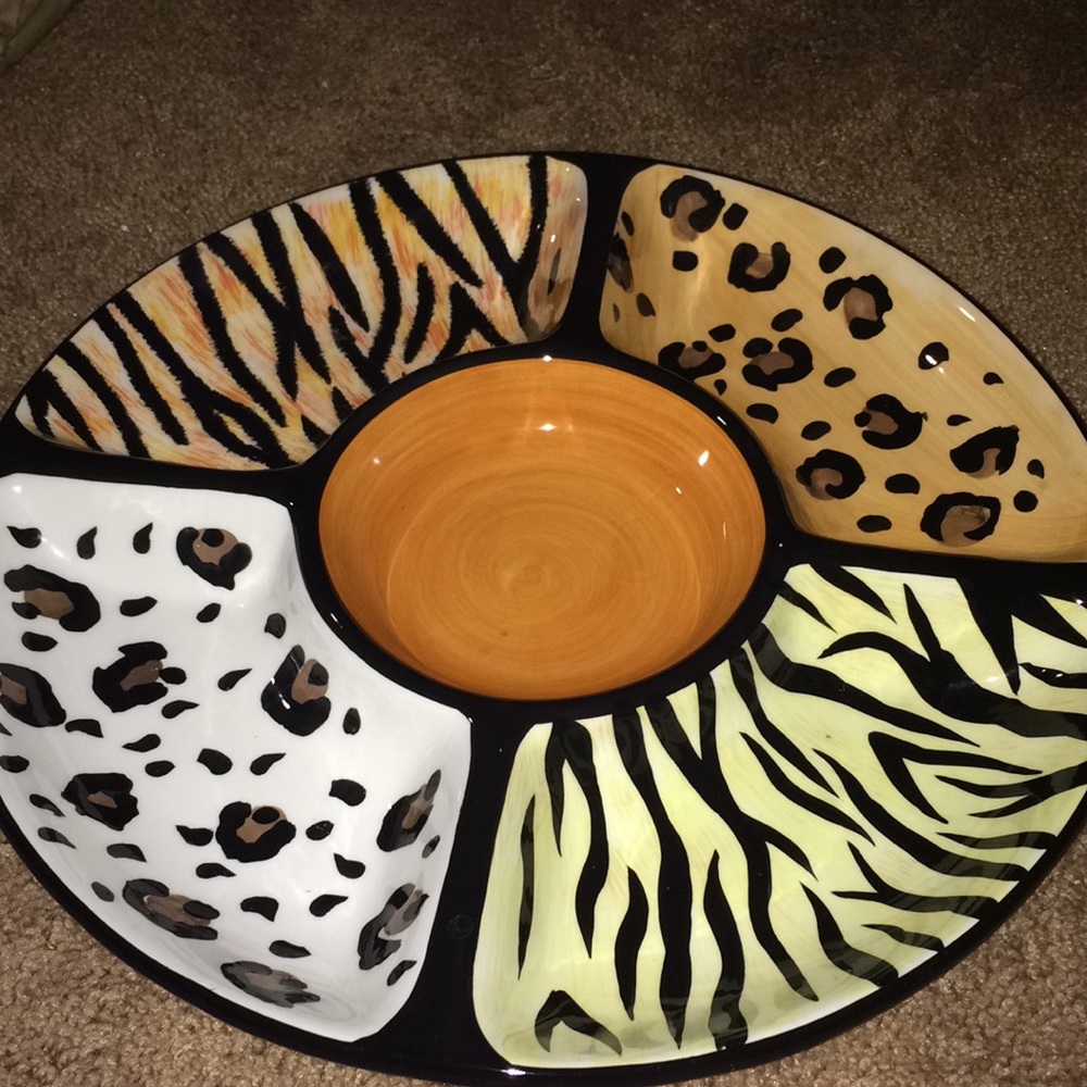 Safari snack ceramic dish